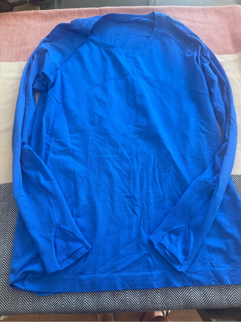 lululemon athletica long sleeve tee in bright blue